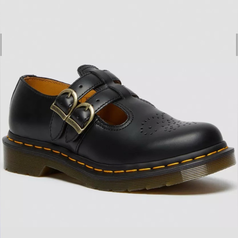 Dr. Martens Black Leather Buckle Shoes